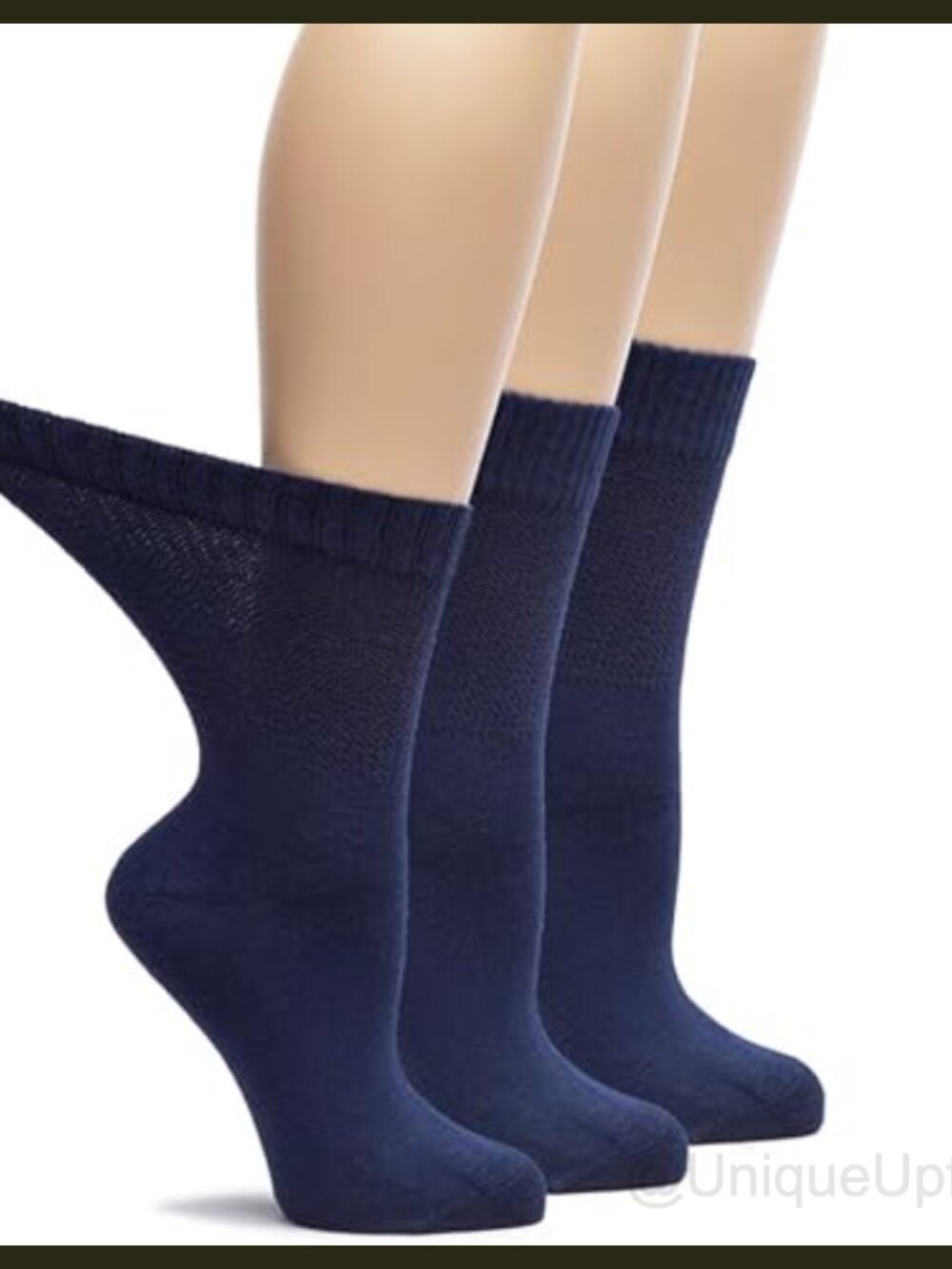 Diabetic Crew Socks Rayon Bamboo Extra Wide Thick Women 3 Pairs